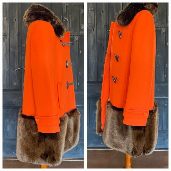 NWOT Kate Spade Allie Faux Fur Trimmed Duffel Coat - Picture 11 of 14